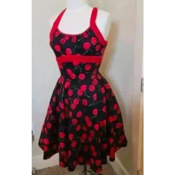 Go Lightly Dresses & Skirts - Women's halter style pinup style dress in Cherry Print by Go Lightly in size 4XL